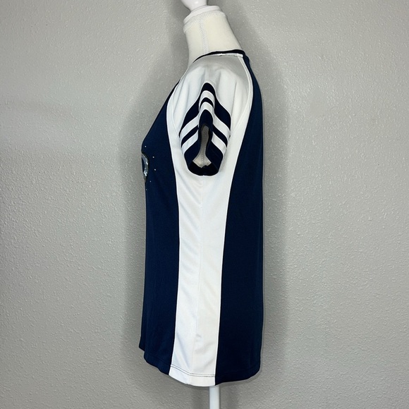 Seattle Seahawks Majestic Women's Lace Up Jersey W/ Sequins & Crystals - Picture 5 of 7